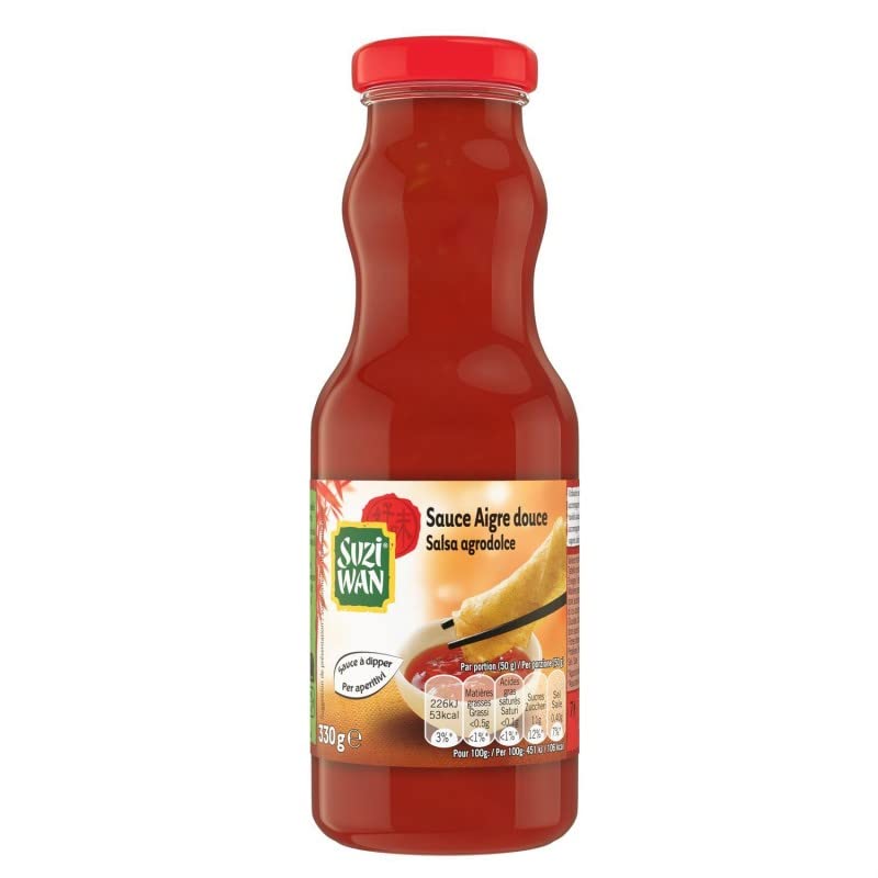 Suzuki Wan Suzi Wan - Salsa fredda, dolce, acida, 330 g, confezione da 3