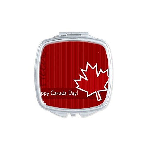 Miroir de poche érable canadien pour maquillage portable et compact carré
