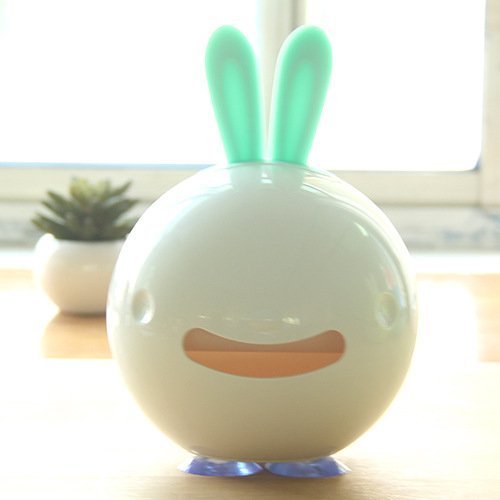 New Roll Paper Cartoon Rabbit Tissue Boxes Creative Super Cute Home Tissue Boxes Bathroom Sucking Disc Napkin Holder Paper Box Rabbit Tissue Box Cover Car Accessories Home Decor (White)