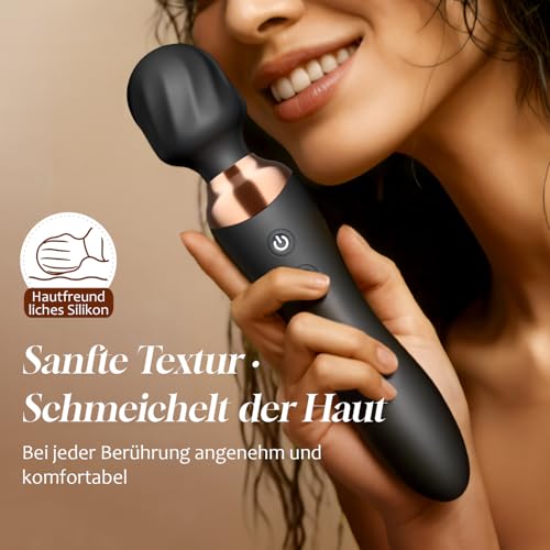 Cacuola Doppelkopf Vibrator Dildo, 360° Rotationskopf Vibratorensets für Frauen, Leise Sex Spielzeug für die Frau mit Stabiler Akkulaufzeit, G Punkt & Anal Sexspielzeug, Massagestab für Frauen Sex