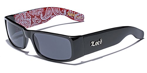Locs Original Gangsta Shades Men's Hardcore Dark Lens Sunglasses with Bandana...