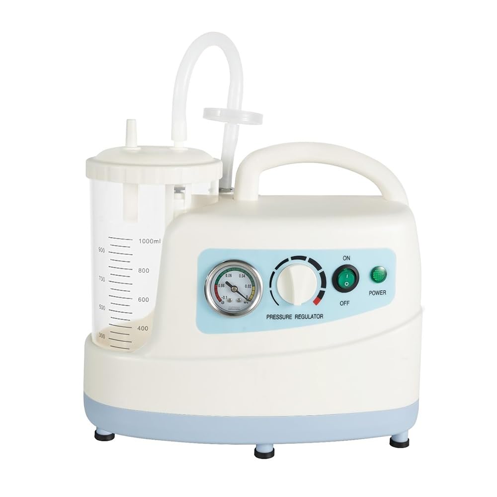 Unità di aspirazione medica elettrica portatile, aspiratore catarro per assistenza domiciliare, dispositivo di aspirazione del muco e dell'espettorato, silenzioso e ricaricabile