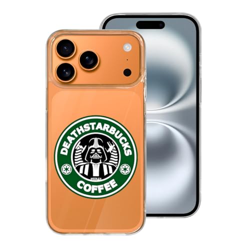 iPhone17ProMax用ケース クリア スターウォーズ コーヒー 面白い 耐衝撃 アイフォン17ProMax TPUバンパー 透明 黄ばみ防止 全面保護 傷つけ防止 人気 耐衝撃 携帯カバー