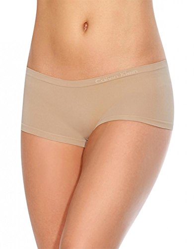 Calvin Klein Women's Pure Seamless Boyshort, Bare, Medium