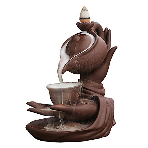 Waterfall Incense Burner, Backflow Incense Burner Incense Holder Creative Decorative Incense Fountain Windproof Ceramic Aromatherapy Ornament for Home Office by BitPure - Image 5