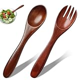 OhebEsx 2 Stück Salatbesteck, Langlebiges Küchenutensil mit ergonomischem Griff, Perfekt für den täglichen Gebrauch und gesunde Ernährung für Salat und Speisen