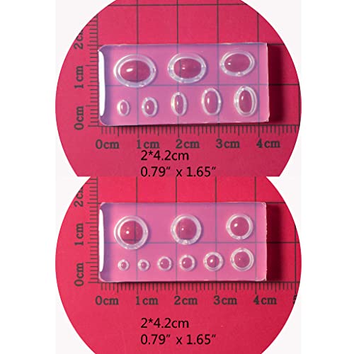 Molde de silicona para decoración de uñas con formas oval y redonda miniatura 3