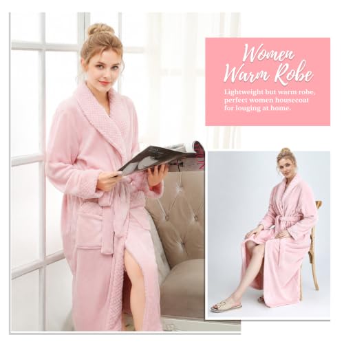 Image of Premium Long Robes for Women: Warm Super Plush Soft Fleece Bathrobes