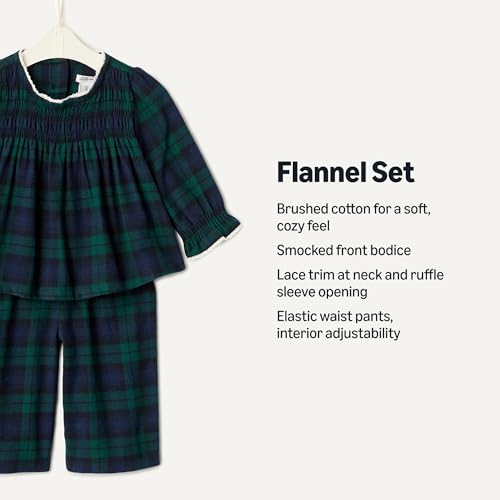 Image of Amazon Essentials x Sofia Grainge Toddler and Baby Girls' Long Sleeve Flannel Set