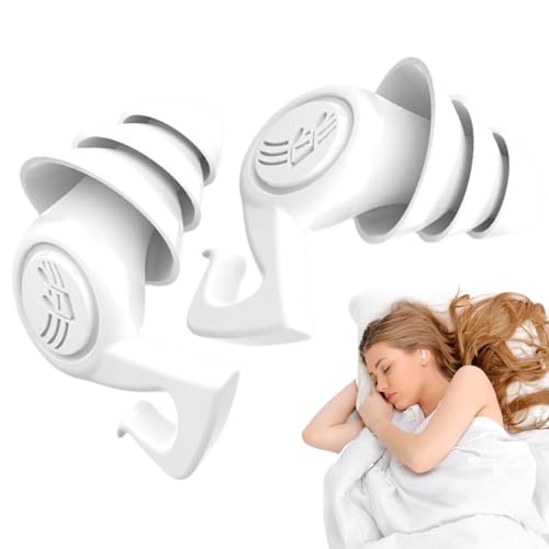 Tappi per le orecchie, Tappi per le orecchie per dormire - Tappi per le orecchie in silicone riutilizzabili per protezione 'udito 3 strati - Tappi per le orecchie ad alto decibel lavabili, super mor