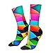 XZDWPY Odd shapes and colors Unisex Mid-Calf Socks 2 Black-2 Polyester Skin-Friendly Moisture-Wicking Fashionable Crew Socks