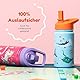 BOZ Kinder Trinkflasche – Trinkflasche Schule Junge – Trinkflasche Kinder Kohlensäure Geeignet - Auslaufsichere Trinkflasche Kinder Edelstahl – Trinkflasche mit Strohalm Kinder - Safari 400 ml