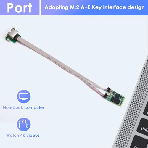 Carte Réseau Gigabit RJ45 M.2 A+E 5Gbps avec puce RTL8126 haute performance