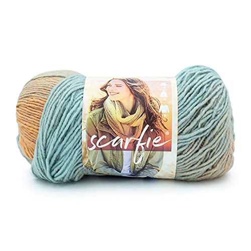 Image of Lion Brand Yarn Scarfie Bulky Yarn, Seafoam /Clay, 1 Skein