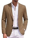 COOFANDY Mens Sports Jacket Two Buttons Casual Lightweight Blazer Modern Stylish Suit Jacket Camel