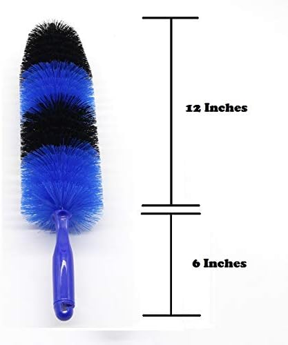 LG Luminous Group 18" Master Wheel Brush, Easy Reach Wheel and Rim Detailing Brush Long Soft Bristle, Car Wheel Brush, Rim Tire Detail Brush,Multipurpose use for Wheels,Rims,Exhaust Tips,Motorcycles