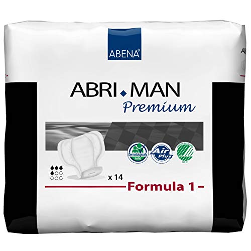 Abena Abri-Man Male Pouch Incontinence Shields, Formula 1, 14Count