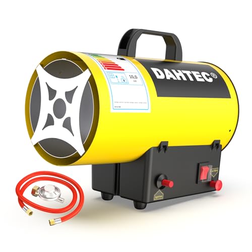 DAHTEC Gasheizgebläse 10 kw Tragbar Heizkanone Gasheizer Bauheizer Luftmenge 580 m³/h...