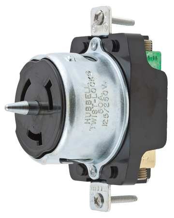 50A Twist-Lock Receptacle 3P 4W 480VAC BK
