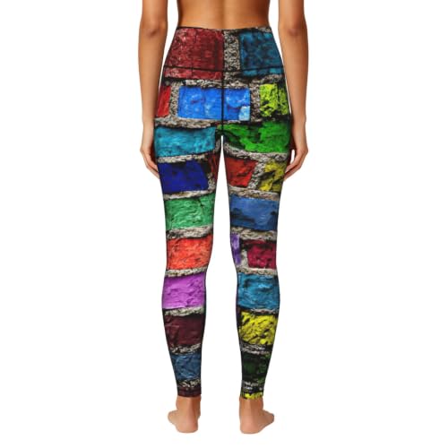 Pantalones de yoga estampados informales opacos con bolsillos para fitness y correr 4