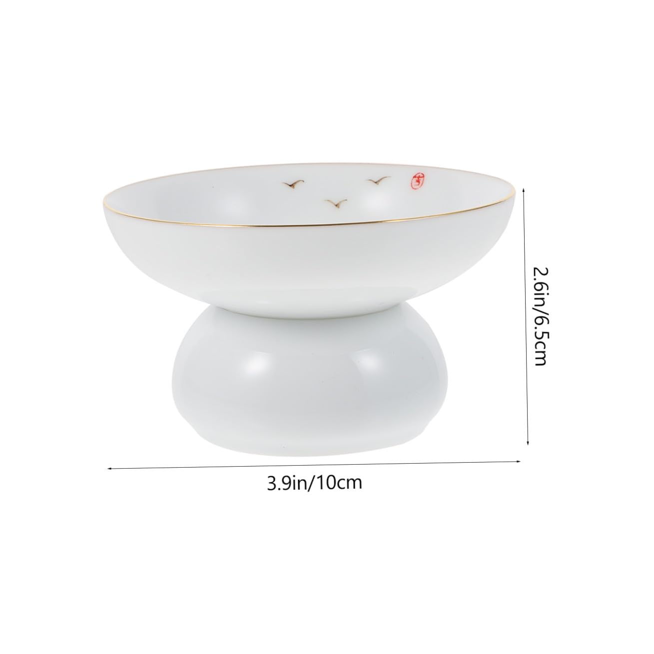 DOITOOL Filtre à Thé en Céramique Dessinée la Main avec Support en Acier Inoxydable, Infuseur Réutilisable pour Maison et Bureau, Style Antique pour Infusion