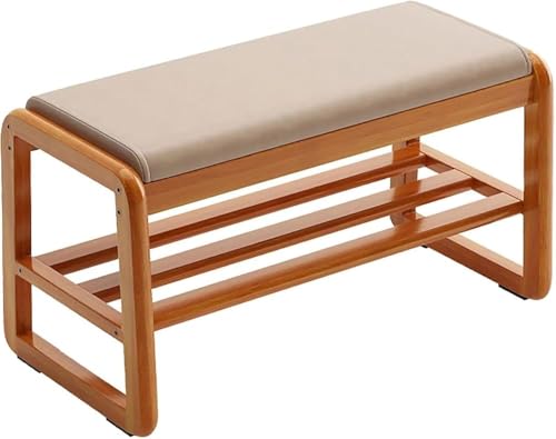 Pouf de rangement rembourré avec armoire cachée et base antidérapante pour entrée moderne