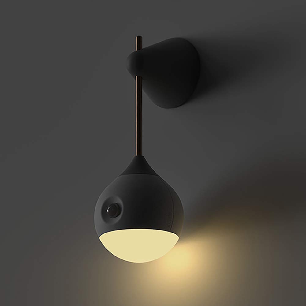 La luz del Sensor, Armario de luz, LED portátil Noche la luz, Iluminación de la Noche, lámpara de Pared del Cuerpo Humano Inteligente inducción de Noche luz cálida,1