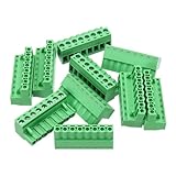 MECCANIXITY 10PCS 4-Pin PCB Mount Screw Terminal Block Connectors 5.08mm/0.2inch Pitch Circuit Board Connectors for Home Appliances, Industrial Projects
