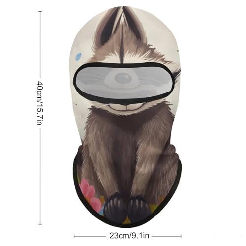 Balaclava para Hombres Máscara de Esquí de Raccoon Máscara Facial de Invierno para Ciclismo miniatura 2