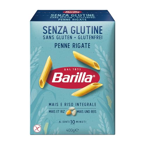 Barilla Pasta Penne Rigate glutenfrei aus Reis und Mais – 1er Pack (1 x 400g)