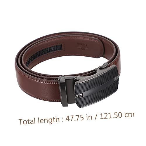 CLISPEED 1pc Men Automatic Buckle Leather Belt for Wear and Stylish Waistband for Gentlemen for Husband Male Friends2