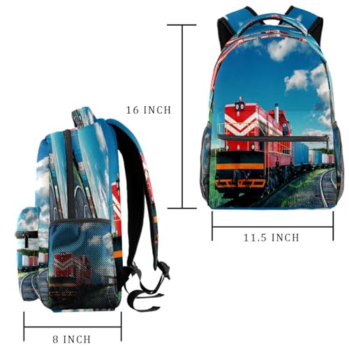 Sac de voyage motif train multicolore - Cadeau idéal pour adolescents