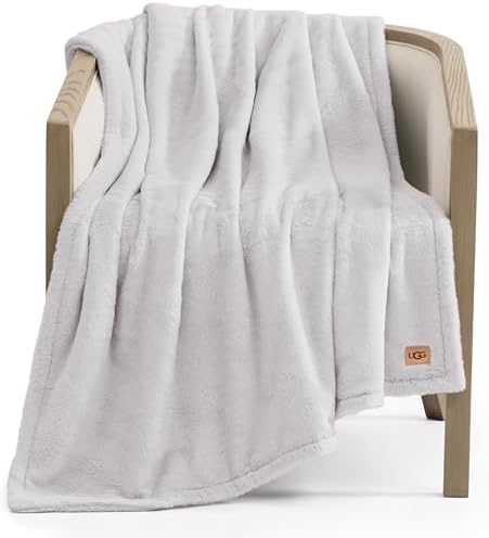 UGG Faux Fur Throw Blanket - Soft Luxury Throw for Couch, Cozy Be...
