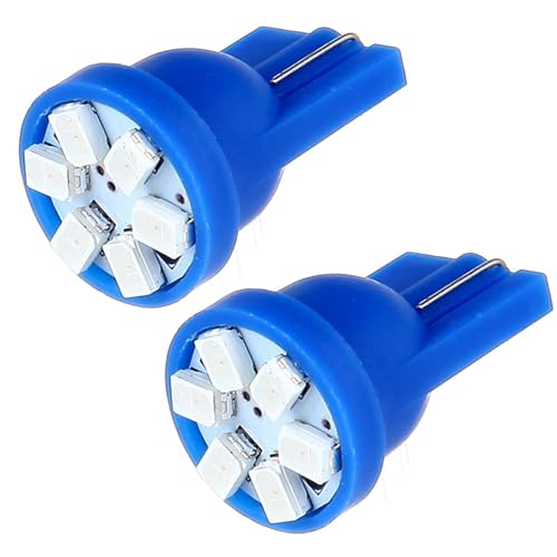 OCPTY Instrument Panel Lights 168 184 192 193 259 280 285 447 464 501 T10-6-3020-SMD-Blue (20pcs)
