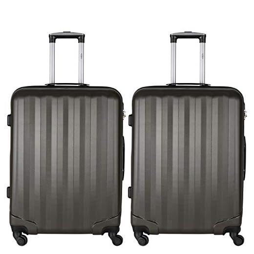 Flight Knight ABS 3 Tamanos Maleta Ligera Maximus Permitidas De Delta Airlines, American, Virgin Atlantic Entre Muchas Otras! Iberia, easyJet Maleta De Mano 56x35x22 cm - FK05_GRAP_MX2