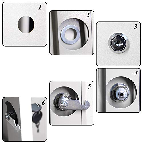 TOVOT 5 Pack 13/16” (20mm) Cabinet Keyed Cam Locks Tool Box Cabinet Locks w/Cylinder & Keys(Keyed Different)