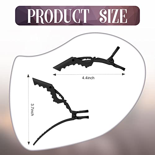 MTLEE 80 Pinzas Peine Aligator Para Cabello Negro miniatura 2