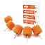 5Pcs Cylinder Orange Heavy Cut Pad