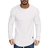 Men's Muscle T Shirts Crew Neck Stretch Workout Athletic Shirt Fashion Bodybuilding Gym Long Sleeves