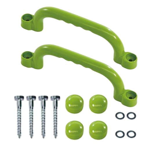 Playground Safety Handles, Non Slip Kids Playground Grab Handles, Hand Grip Bar for Playhouse Treehouse Climbing Frame Jungle Gym Backyard Park School, 2 Pieces