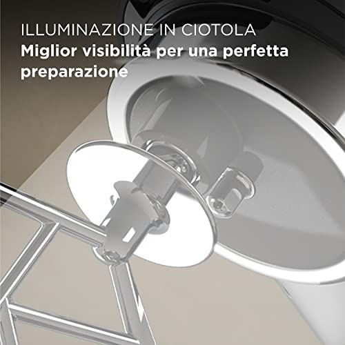 Kenwood KVC7300S Impastatrice Planetaria Chef Titanium SYSTEM PRO, Robot da Cucina Mixer, 1500 W, 4.6 Litri, Acciaio, Argento