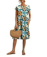 9-blue Orange Floral