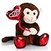 HollyHOME Monkey Stuffed Animal Valentines Monkey Plush Holding Red Love Balloon for Kids and Girlfriend Toy Gifts 10 inches