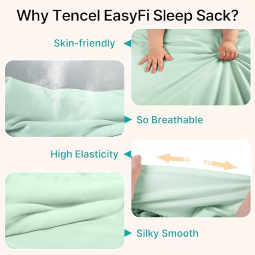 Image of Rayon Made from Bamboo 1.0 TOG Breathable Toddler Sleep Sack 12-18 Months | Baby Wearable Blanket 2-Way Zipper Summer Unisex Sleeping Bag for Babies