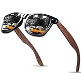 Kithdia Handmade Bamboo Wood Sunglasses For Men and Women With Polarized Lens - Wooden Sunglasses S7061