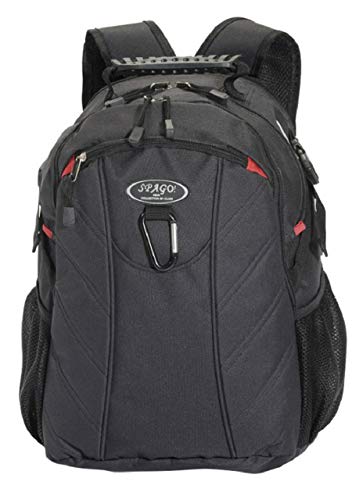 Preisvergleich Produktbild Spago Rucksack Sportrucksack Schwarz mit roten Highlights und Laptop-Fach