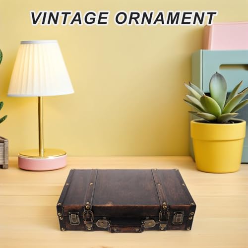 Valise vintage en bois marron rangez vos objets avec elegance