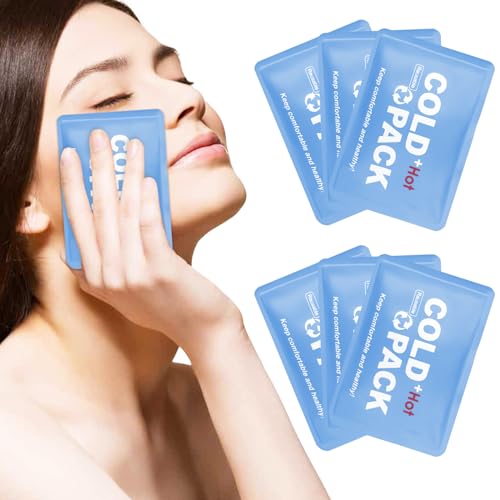 Lectorias Blu Ghiaccio Gel Riutilizzabile Istantaneo Buste, Borsa Gel per Ginocchio, Cuscinetti Refrigerante Piegato, Sacchetto di Rinfrescanti, per Impacchi Caldi e Freddi, Design su Due Lati