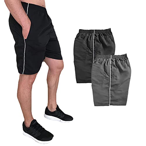 Kit 2 Shorts Tactel Masculino 1 Listra 3 Bolsos Futebol Bermuda Academia Treino Musculação Kit 2 Sho