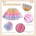 Revkokmx Girls Layered Rainbow Tutu Skirt Dance Dress Ruffle Tiered Clubwear (US, Age, 3-5 Years, Light Pink)